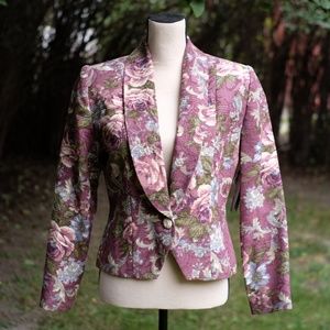 NWT Vintage Light Purple Floral Jacket/Blazer